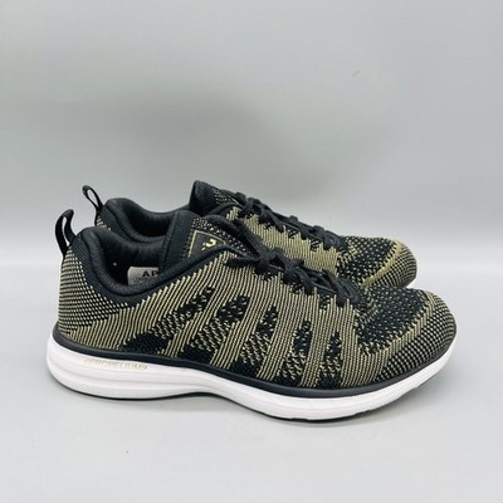 APL Shoes Women 8 Black Knit TechLoom Pro Low Top Road Running Sneakers Comfort